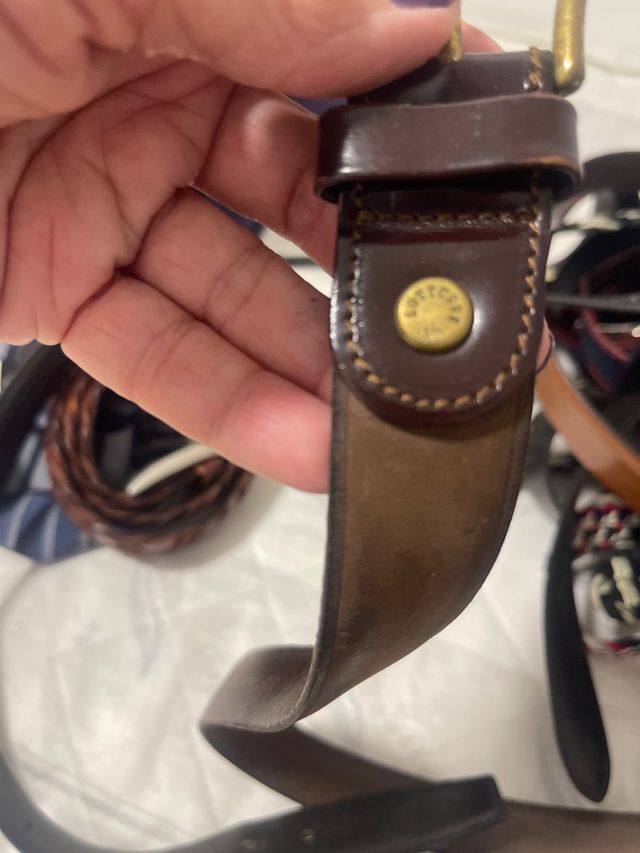 Cinturón de piel marrón Lotusse