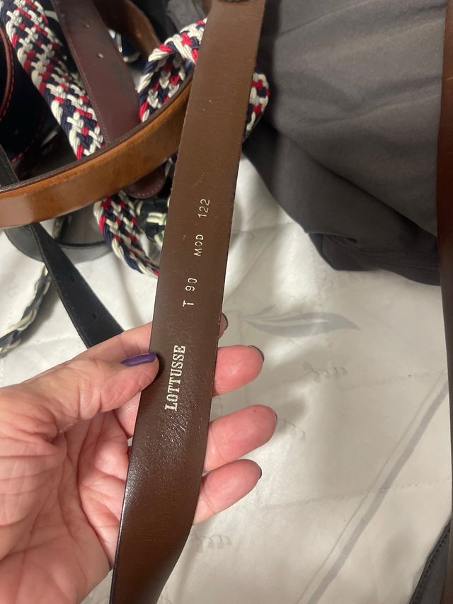 Cinturón de piel marrón Lotusse