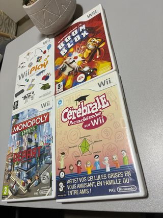 Pack 4 Juegos Wii: Wii Play, Boom Blox, Monopoly,