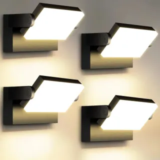 Set 4 Applique LED Esterno/Interno  Nero 40W