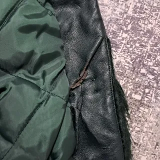 Cappotto donna pelliccia sintetica verde XL