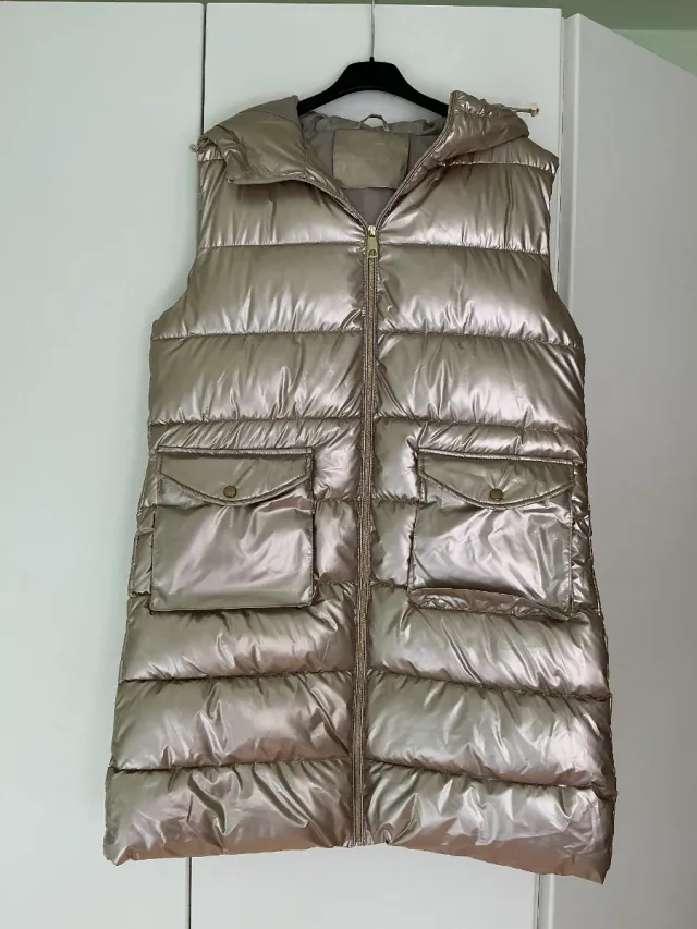 Chaleco acolchado beige talla única