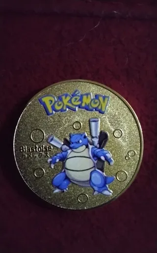 Moneda Pokemon Blastoise. Dorada