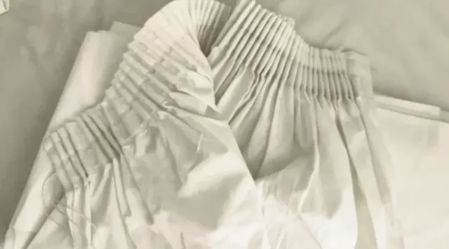 Cortinas beige de tela