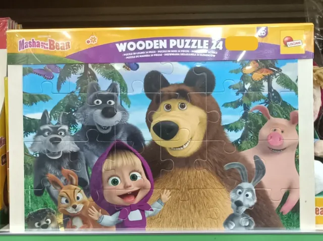 Puzzle Legno 24 pezzi Masha e Orso