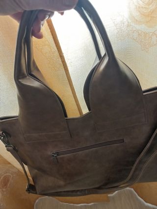 Borsa Kaylee con frange marrone