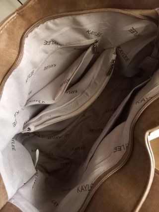 Borsa Kaylee con frange marrone