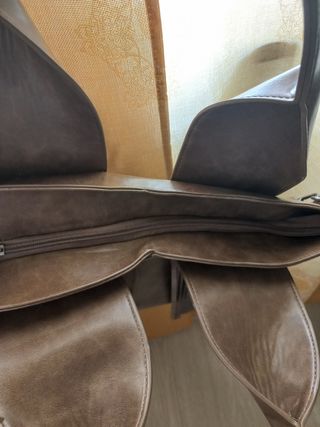 Borsa Kaylee con frange marrone