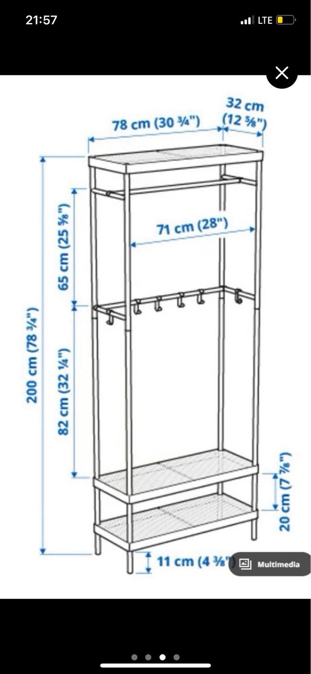 Perchero Metálico Blanco Ikea
