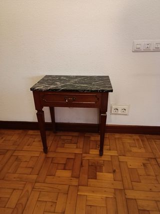 Mesita de noche madera y mármol
