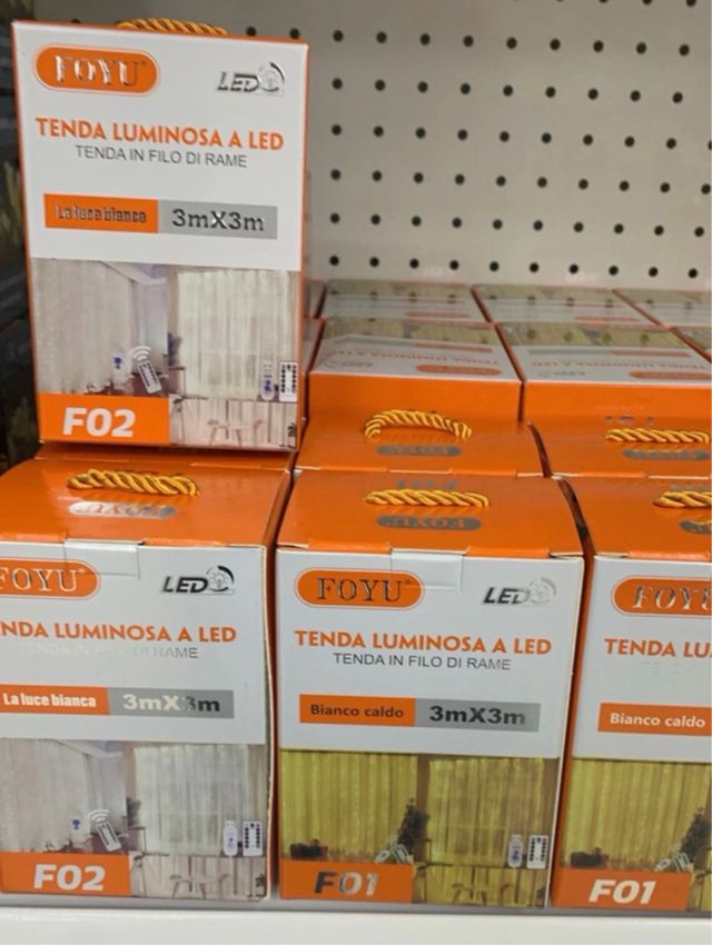 Tenda Luminosa LED 3x3m Filo di Rame