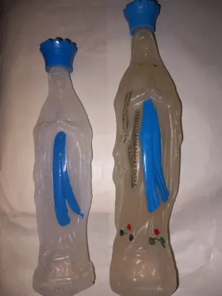 2Bottigliette souvenir acqua santa Madonna Lourdes