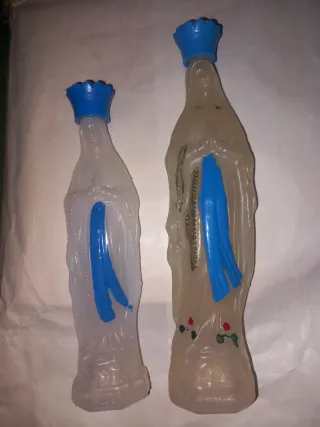 2Bottigliette souvenir acqua santa Madonna Lourdes