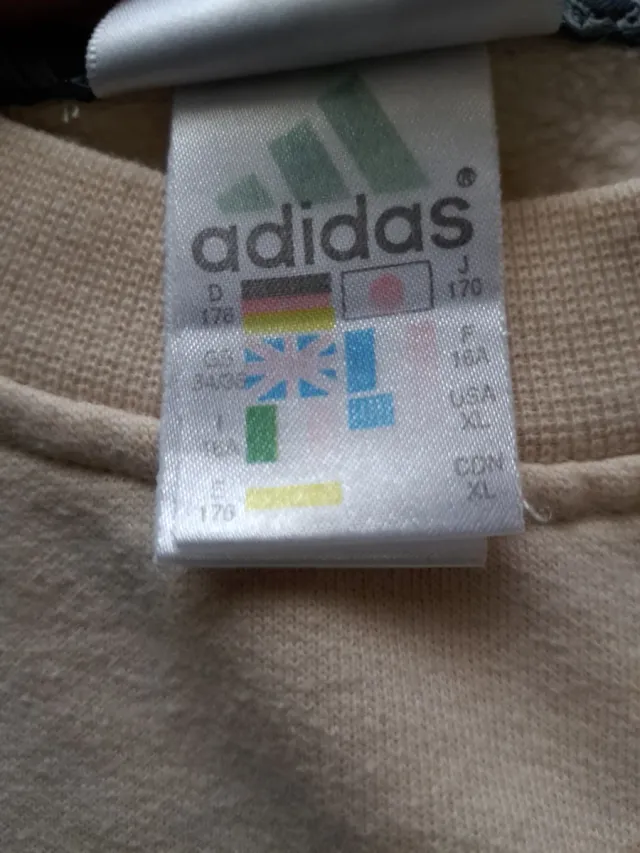 Sudadera Vintage Adidas Beige