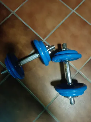 manubri blu regolabili Due manubri