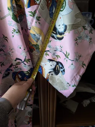 Kimono largo vintage estampado geishas