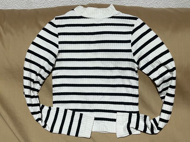 Jersey Stradivarius Rayas Blanco y Negro