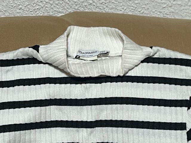 Jersey Stradivarius Rayas Blanco y Negro
