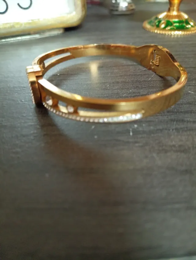 Pulsera acero chapado oro