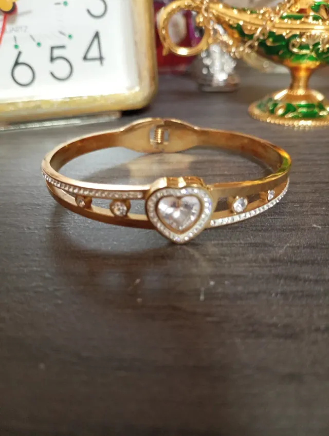 Pulsera acero chapado oro