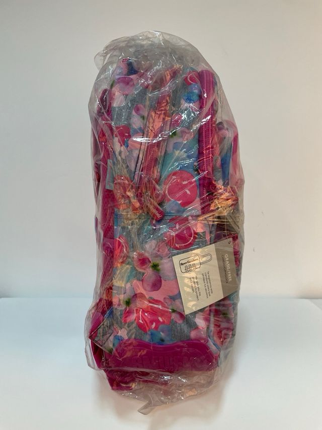 Mochila Smiley World con flores y caritas