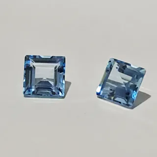 Piedra Topacio Azul Cuadrada