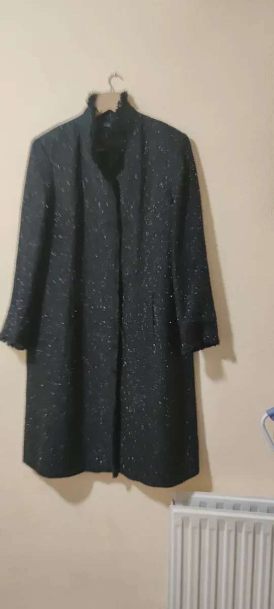 Abrigo Cortefiel fiesta negro plateado