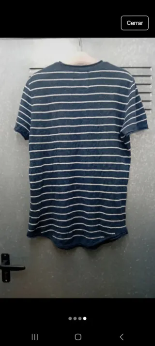 Jersey Hollister rayas azul y blanco Talla M