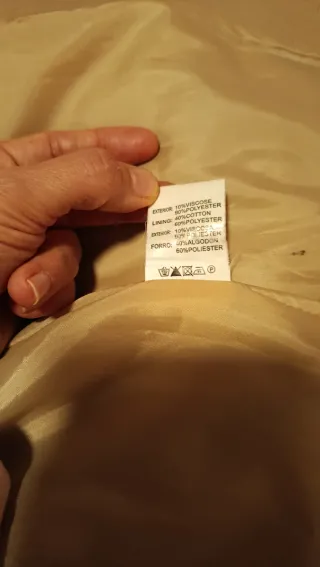 Abrigo paño mujer beige