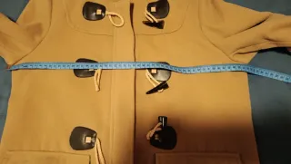 Abrigo paño mujer beige