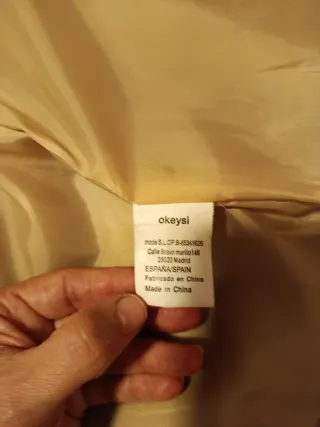 Abrigo paño mujer beige