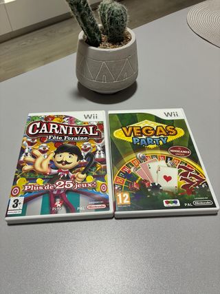 Juegos Wii Carnival y Vegas Party