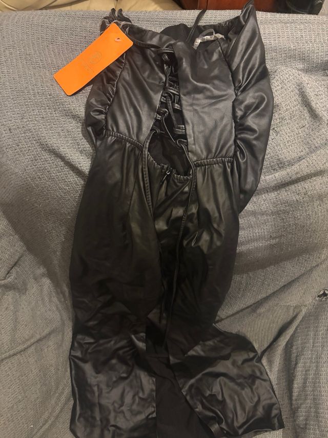 Vestido negro poliester/viscosa