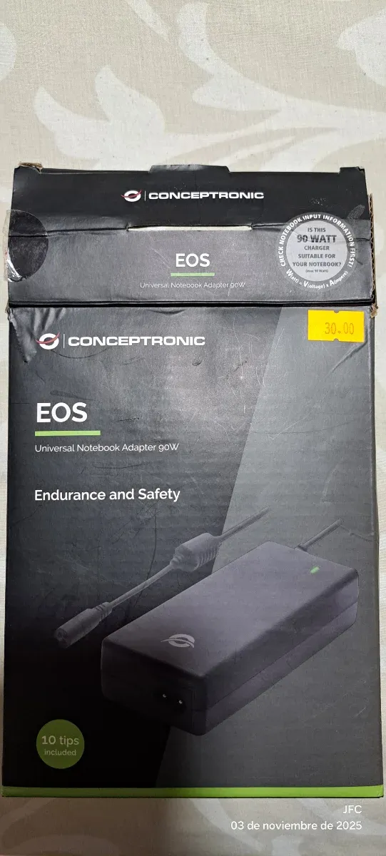 Adaptador/cargador universal para portátil 90 watt