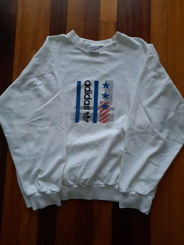 Sudadera Adidas Vintage Blanca