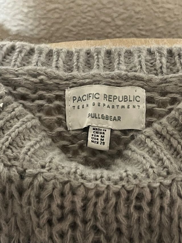 Jersey Pull and Bear rayas azul gris