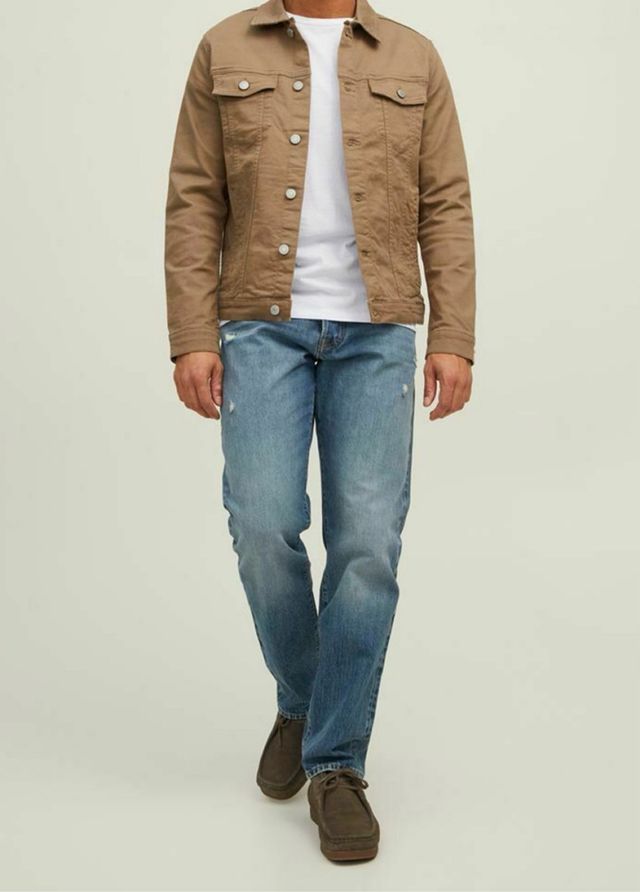 Chaqueta vaquera marrón hombre