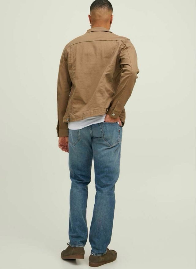 Chaqueta vaquera marrón hombre