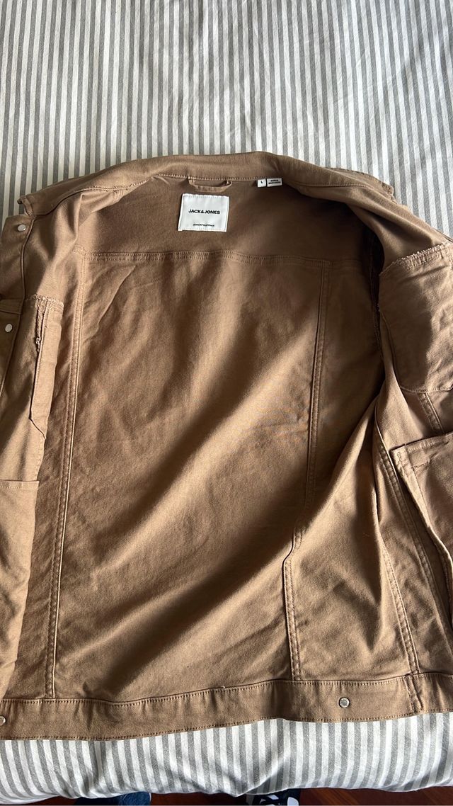 Chaqueta vaquera marrón hombre