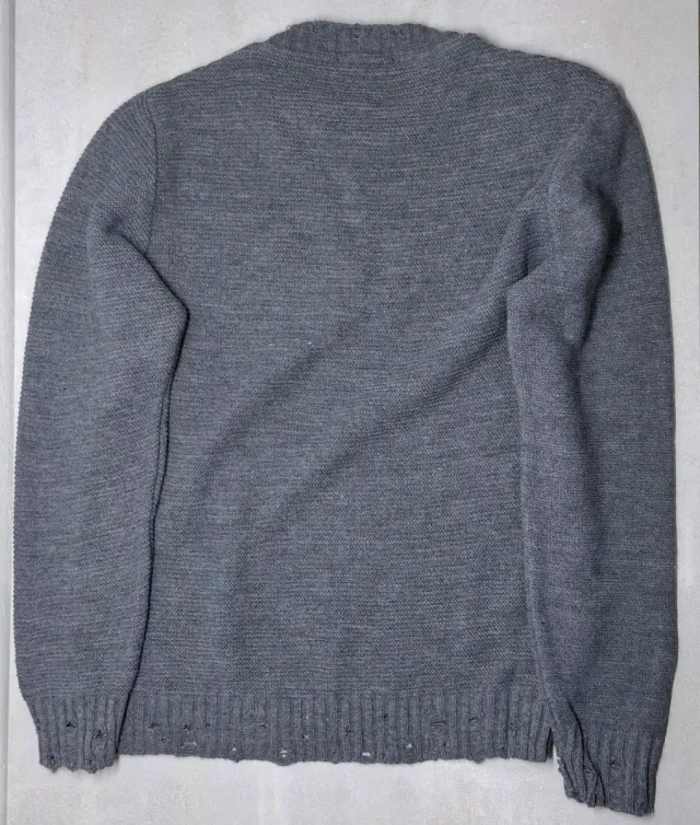 Maglione Girocollo Grigio Made in Italy