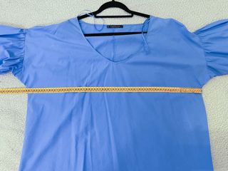 Blusa Violeta by Mango Azul Celeste Talla XXL
