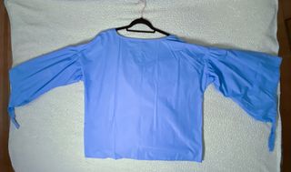 Blusa Violeta by Mango Azul Celeste Talla XXL