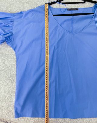 Blusa Violeta by Mango Azul Celeste Talla XXL