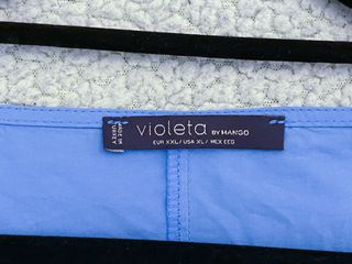 Blusa Violeta by Mango Azul Celeste Talla XXL