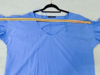 Blusa Violeta by Mango Azul Celeste Talla XXL