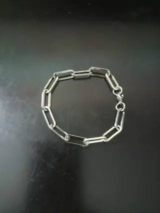 Pulsera eslabones plateada