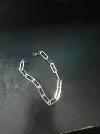 Pulsera eslabones plateada