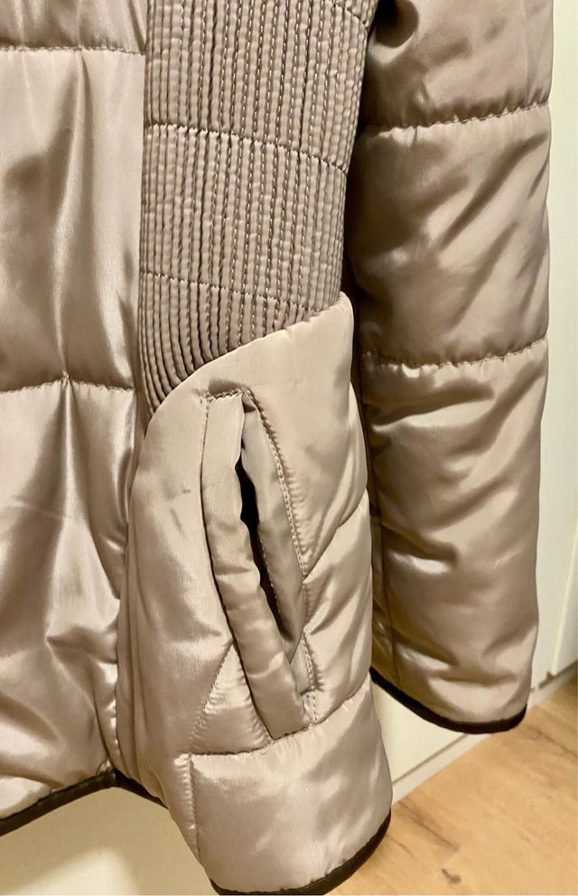Cappotto trapuntato da donna beige