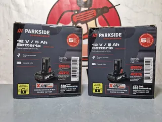 Batería Parkside 12V 5Ah y Cargador Doble Rápido 