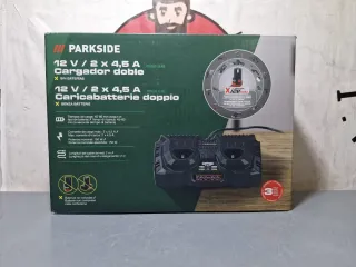 Batería Parkside 12V 5Ah y Cargador Doble Rápido 